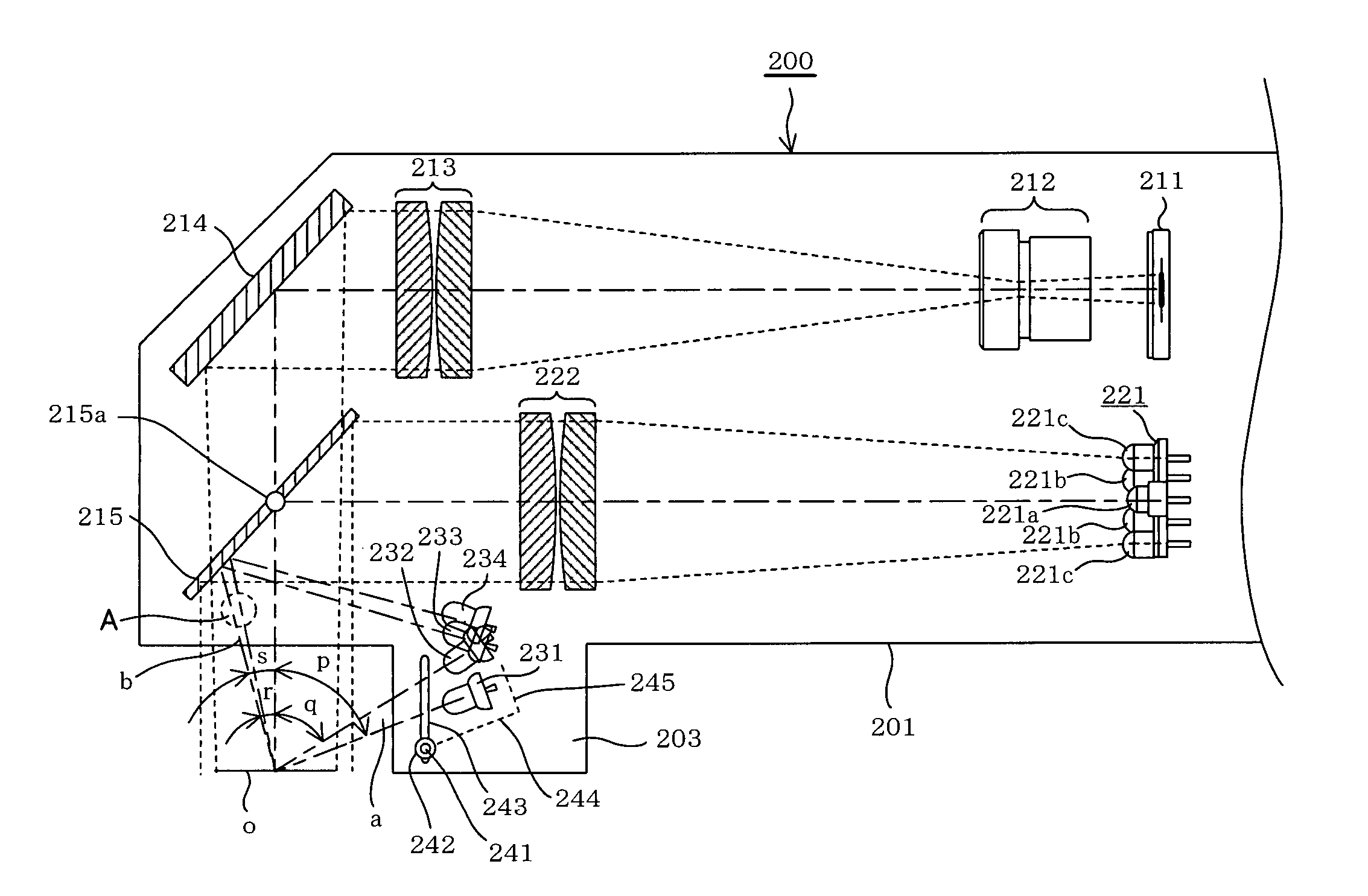 Optical reader capable of changing the incident angle of dark field illumination