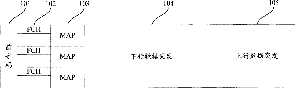 Lead code sending and receiving method for wideband wireless communication system