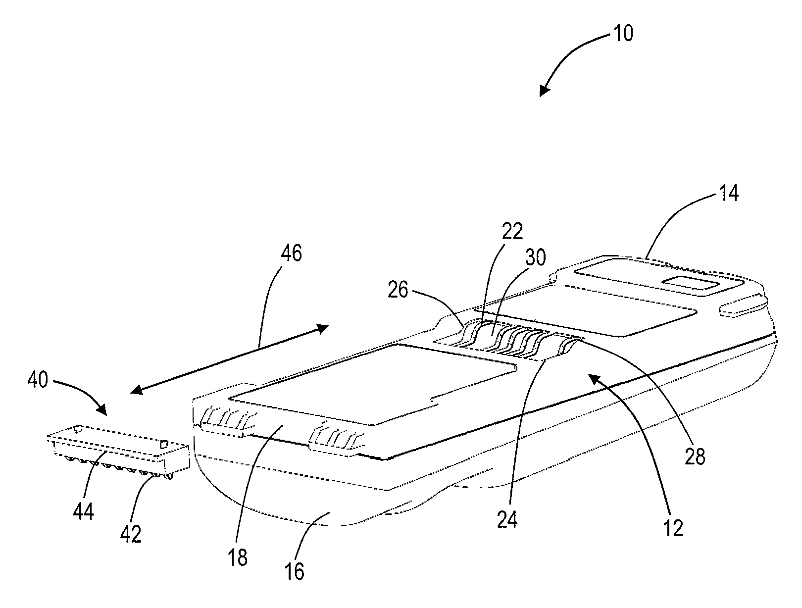 Ramped battery contact systems and methods