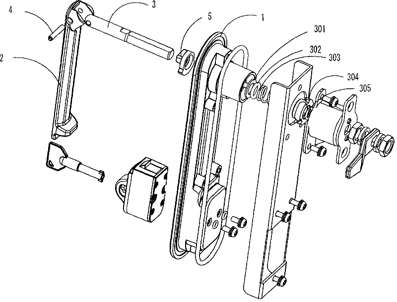 Shaft sealing structure for handle of rack lock