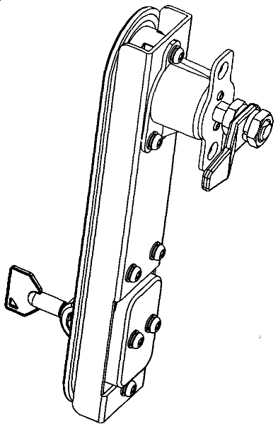 Shaft sealing structure for handle of rack lock