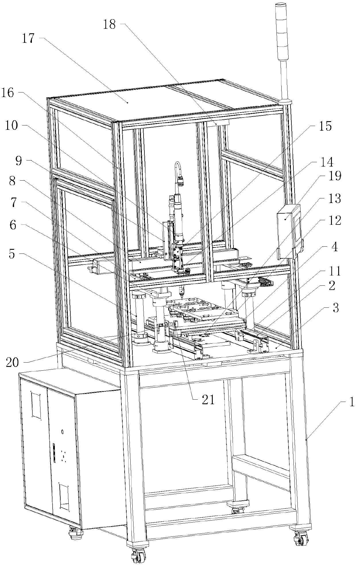 Screwing device and method