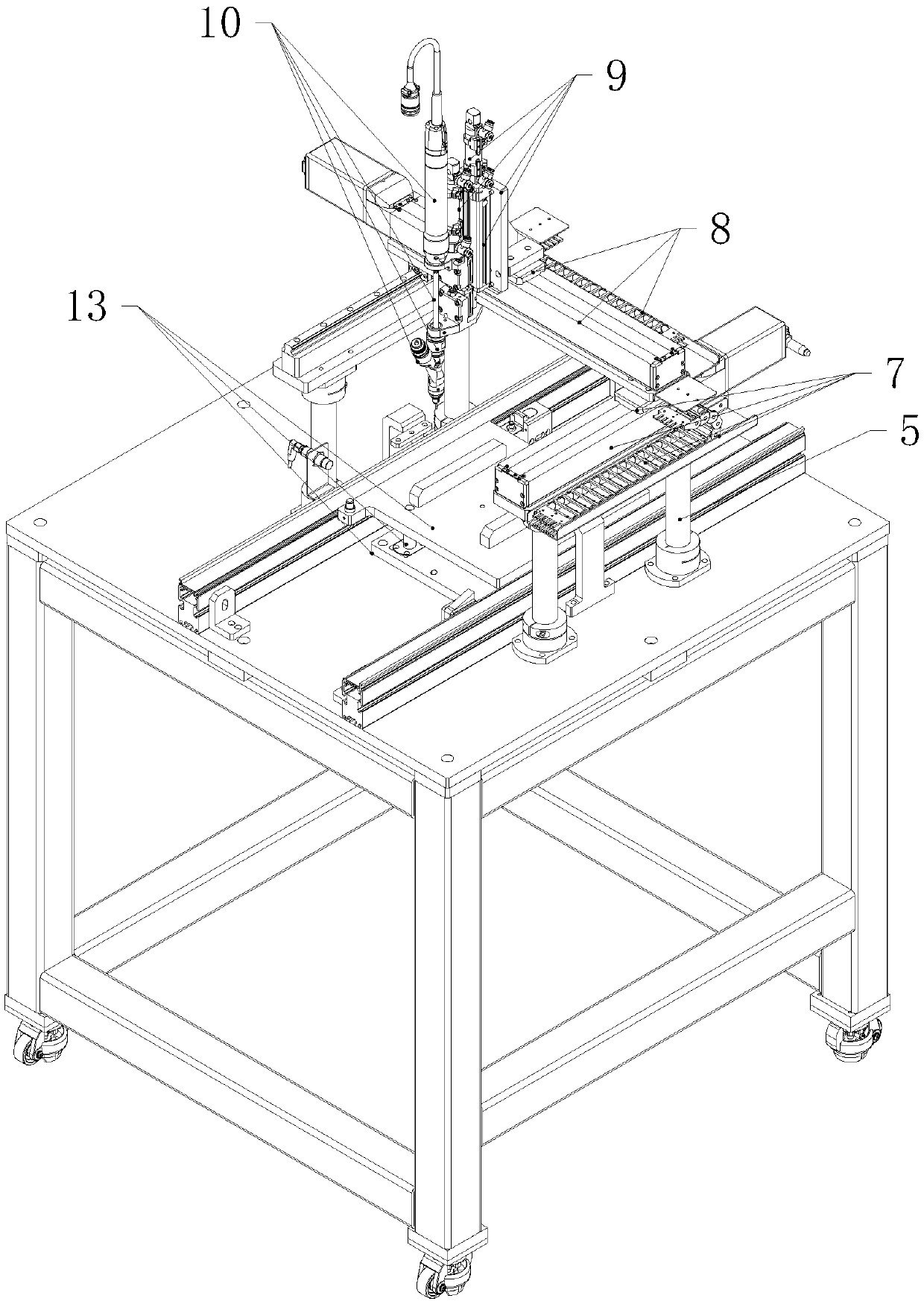 Screwing device and method