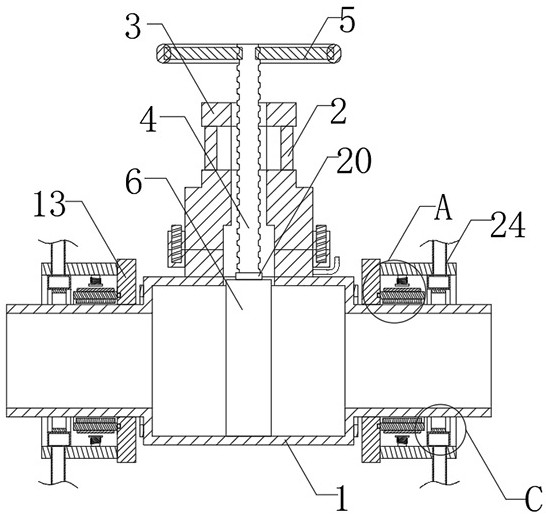 Special blow-down valve for environment-friendly sewage treatment engineering