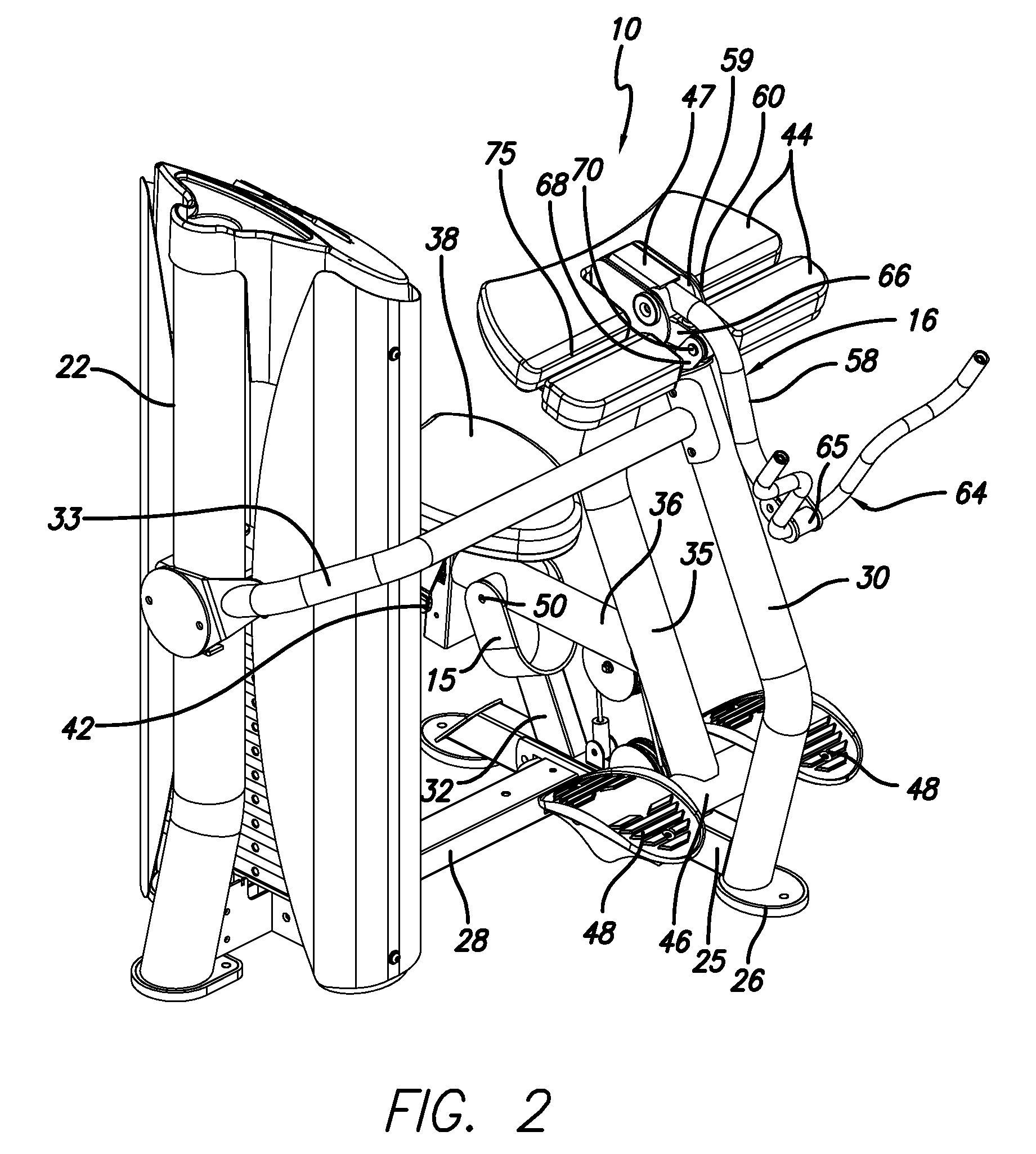 Arm exercise machine with self-aligning pivoting user support