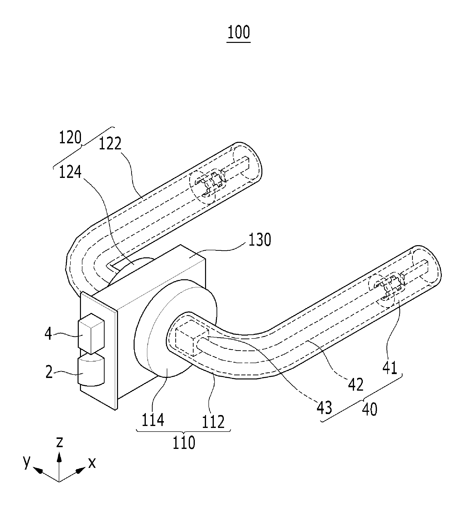 Lever type handle and lock assembly for the same