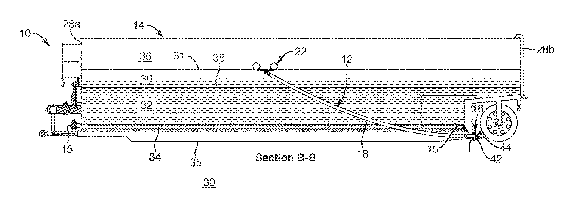 Fractionator annular drain apparatus and method