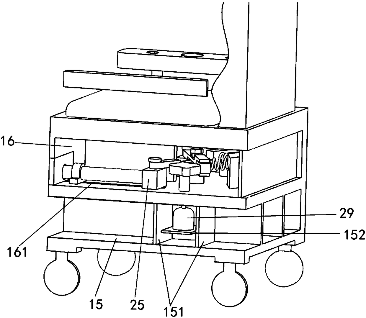 Walking aid capable of massaging crura