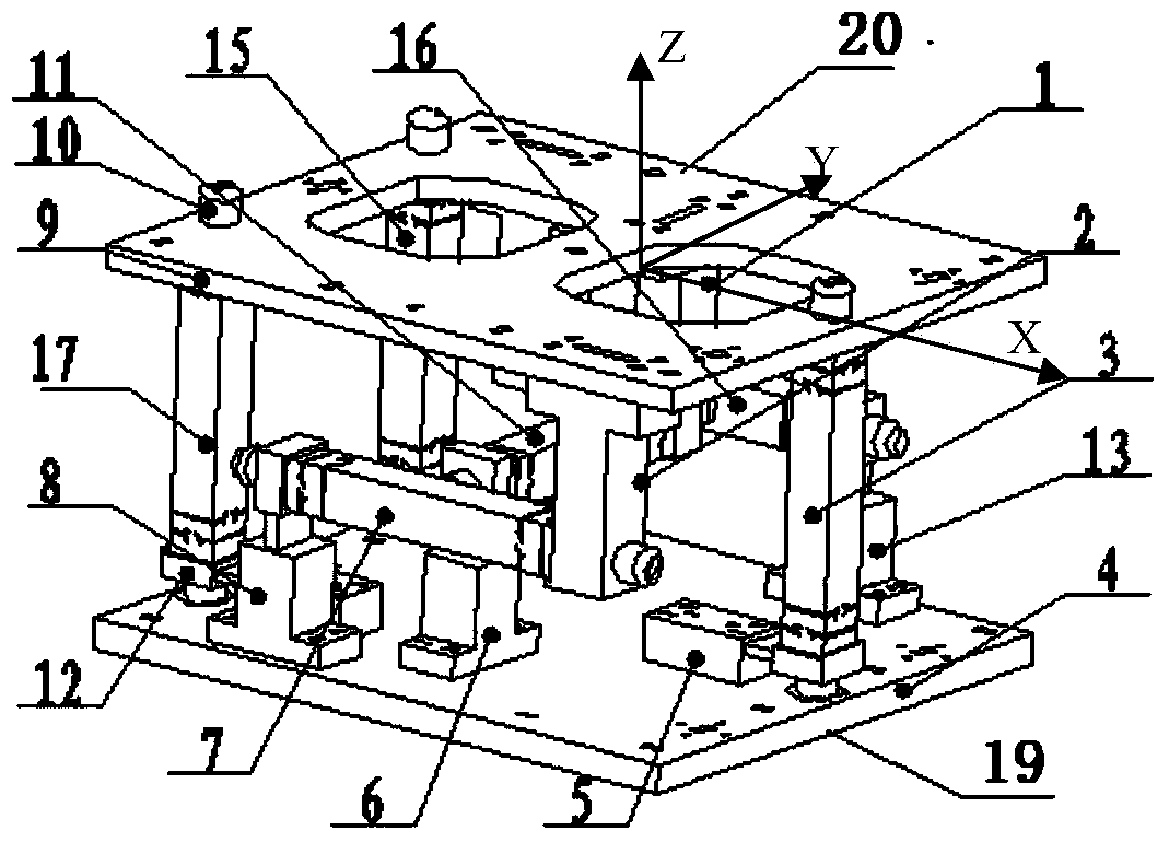 Device for measuring RCS (Radar Cross Section) jet disturbance force and disturbance moment of near space aircraft