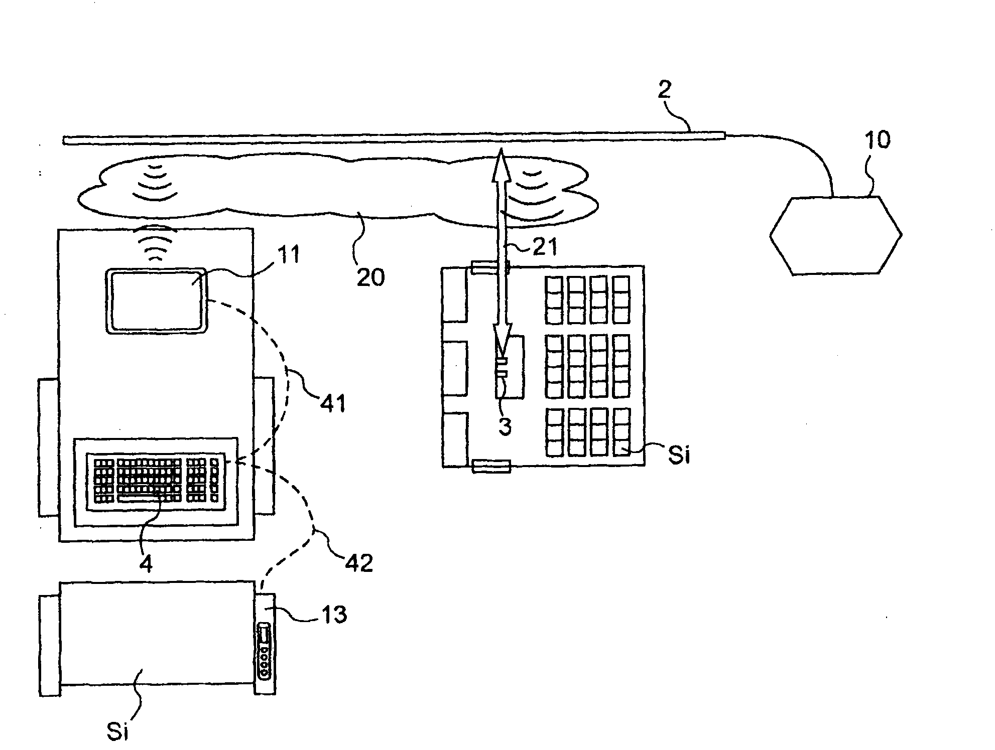 System and method for accessing a personal computer device onboard an aircraft and aircraft equipped with such system