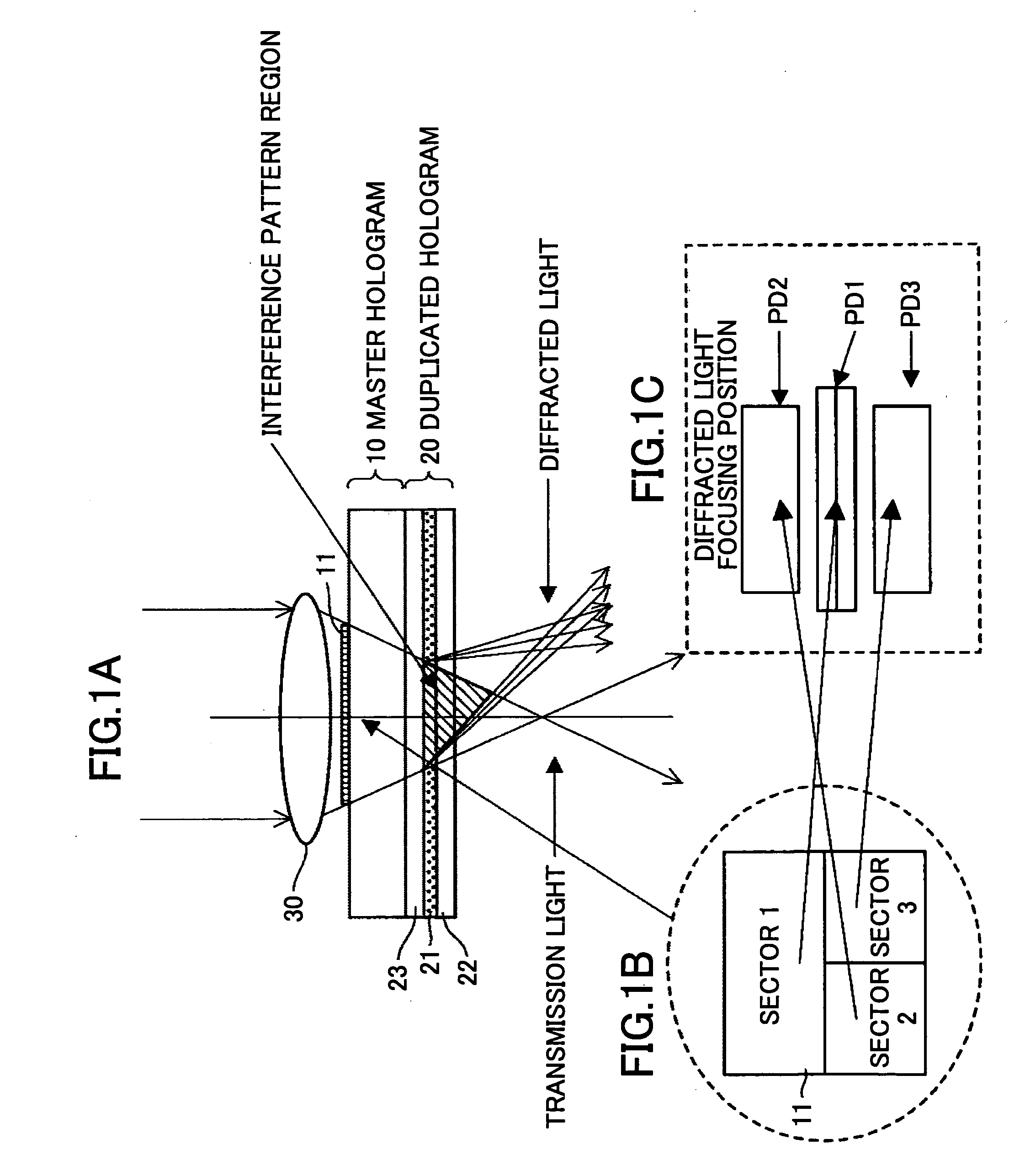 Hologram element, production method thereof, and optical header