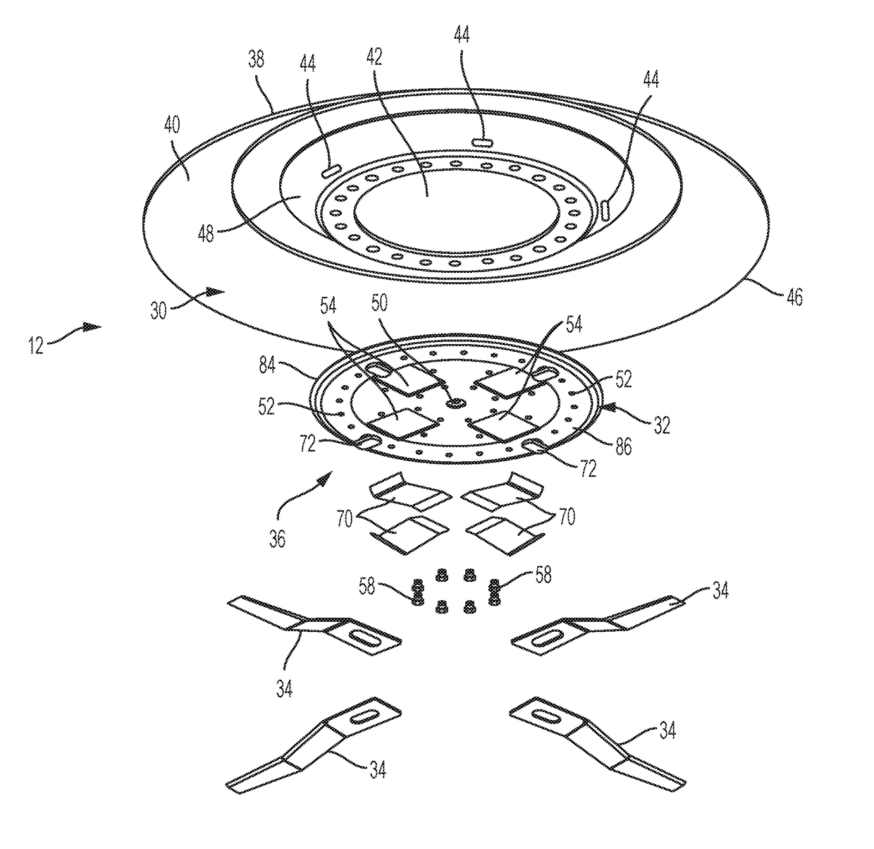 Low-energy blade system having a quick-attach mechanism