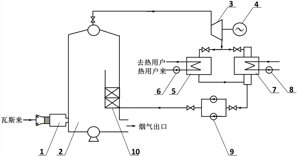 Low-concentration gas power generating system based on pulse combustion
