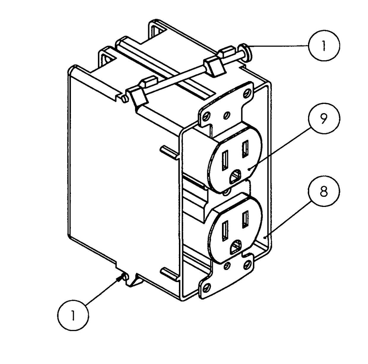 Electrical box, electrical switch & electrical plug-in mechanism