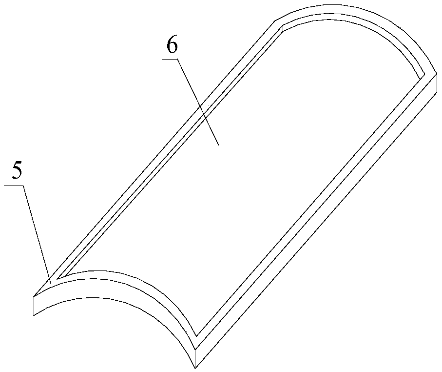 Heat preservation type glass imbrex and preparation method thereof