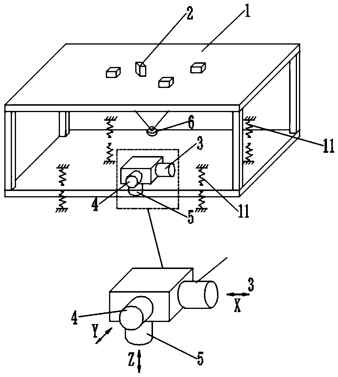 Batched bulk parts separating device, loading system and loading method