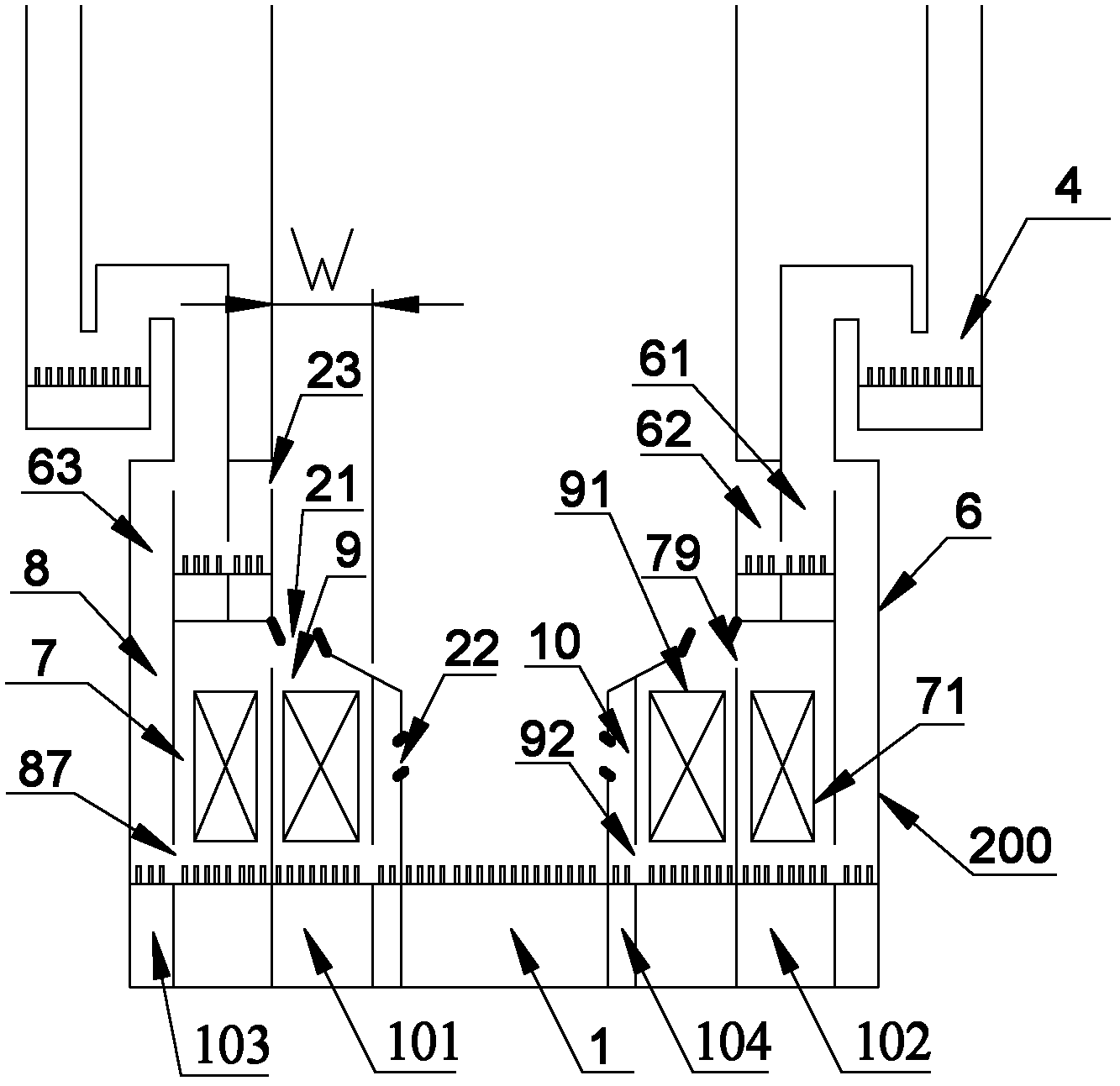 Circulation fluidized bed boiler having compact type external dual fluidized bed heat exchanger