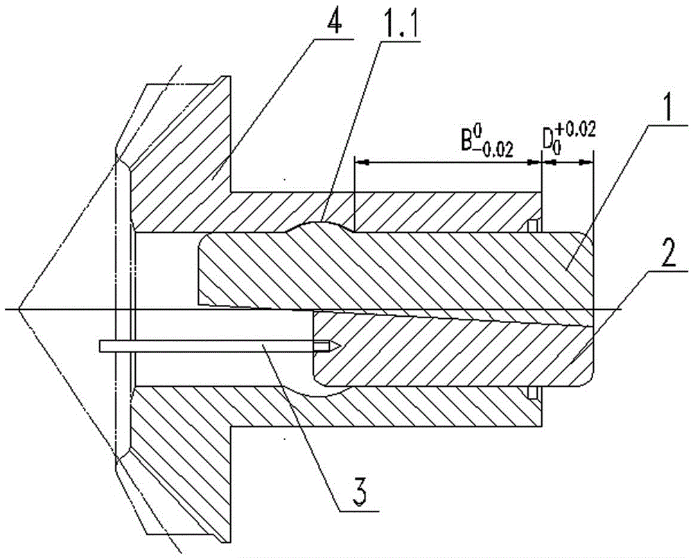 Tool for detecting size from internal annular groove of axle hole of half axle gear to outer end surface