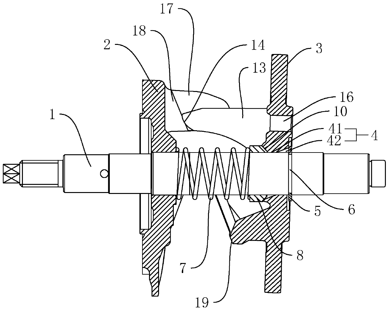 Automobile air conditioner compressor and tilting tray structure thereof