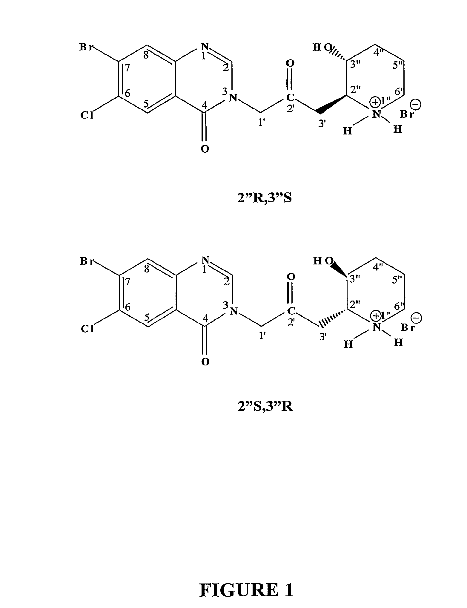 Pharmaceutical compositions of the isolated d-enantiomer of the quinazolinone derivative halofuginone