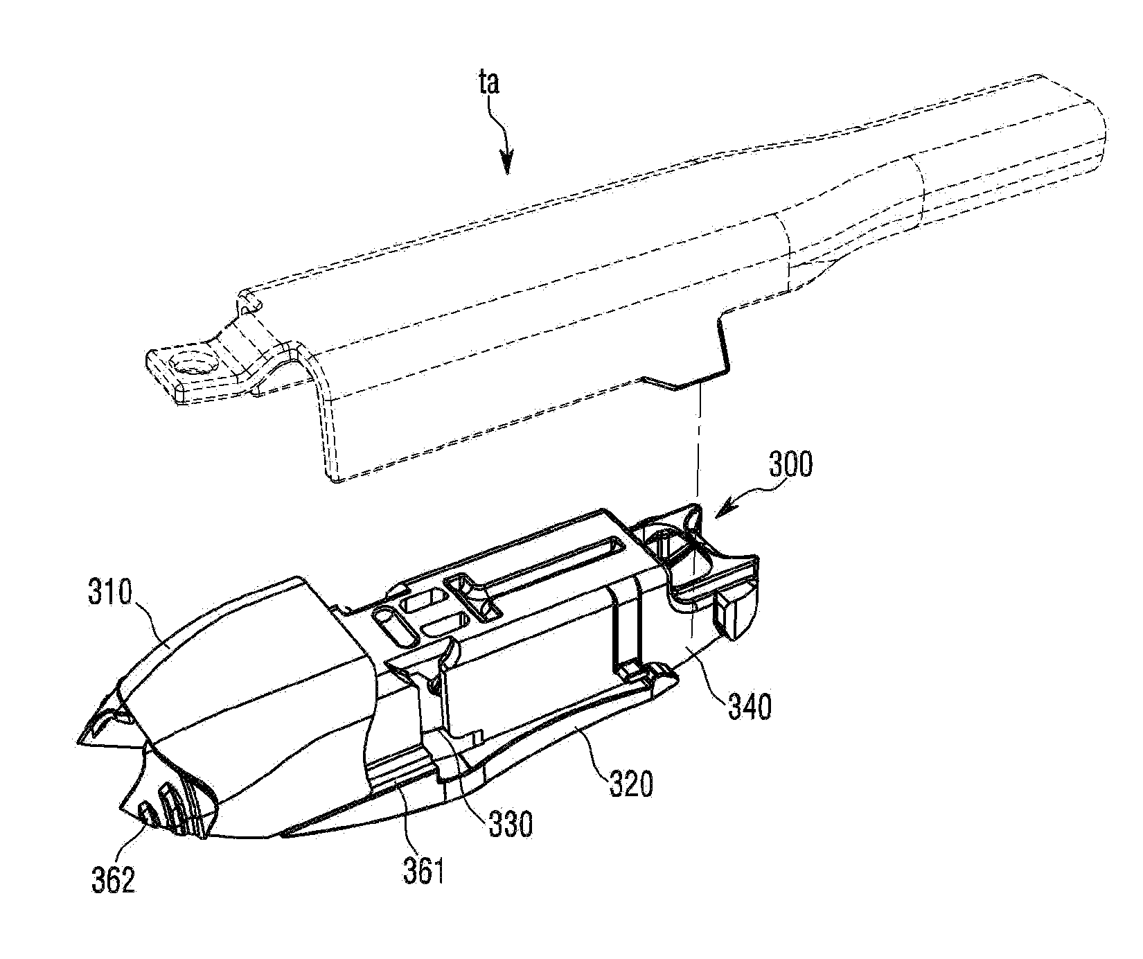 Wiper connector for vehicle
