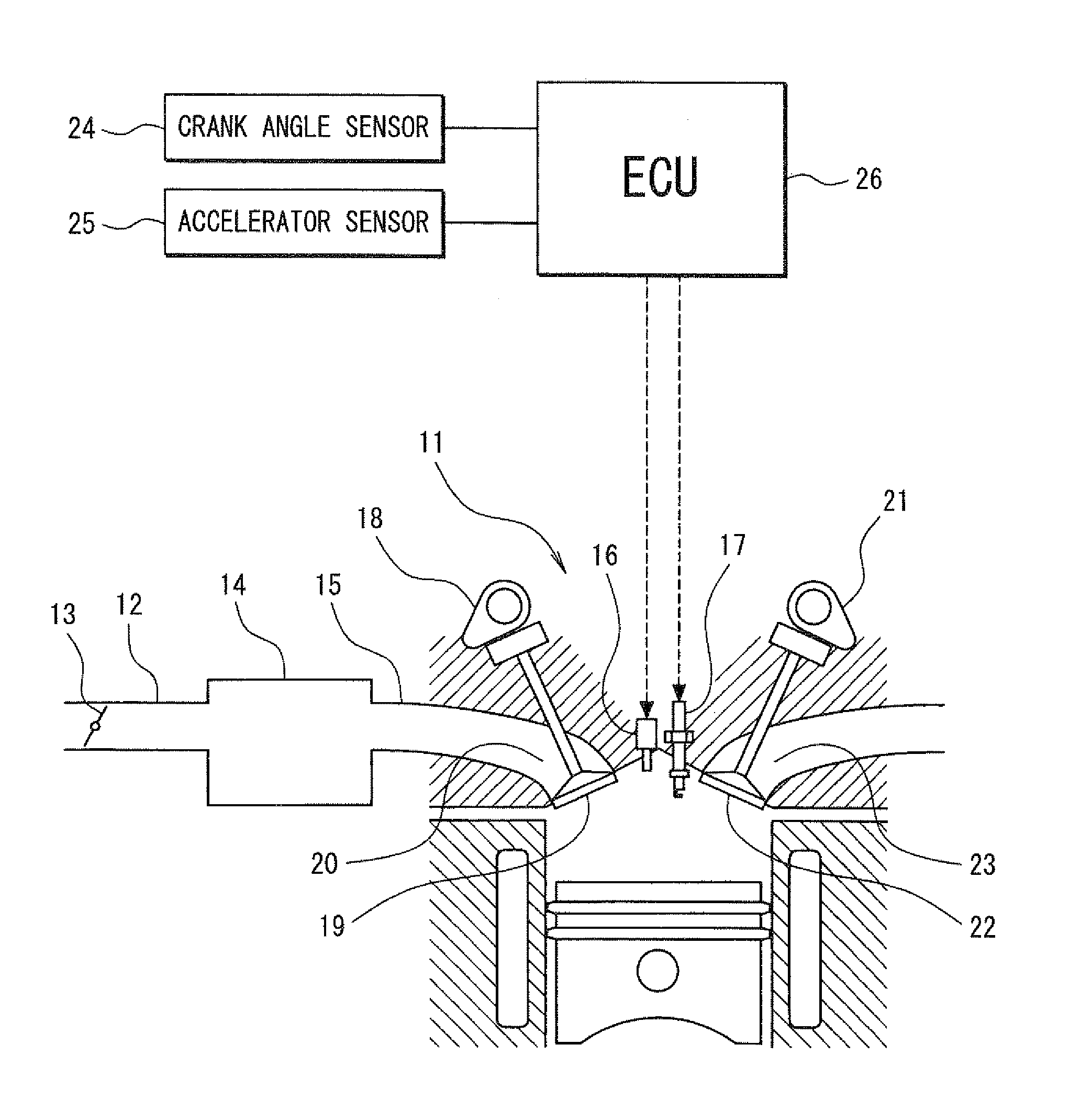 Monitoring system for internal combustion engine