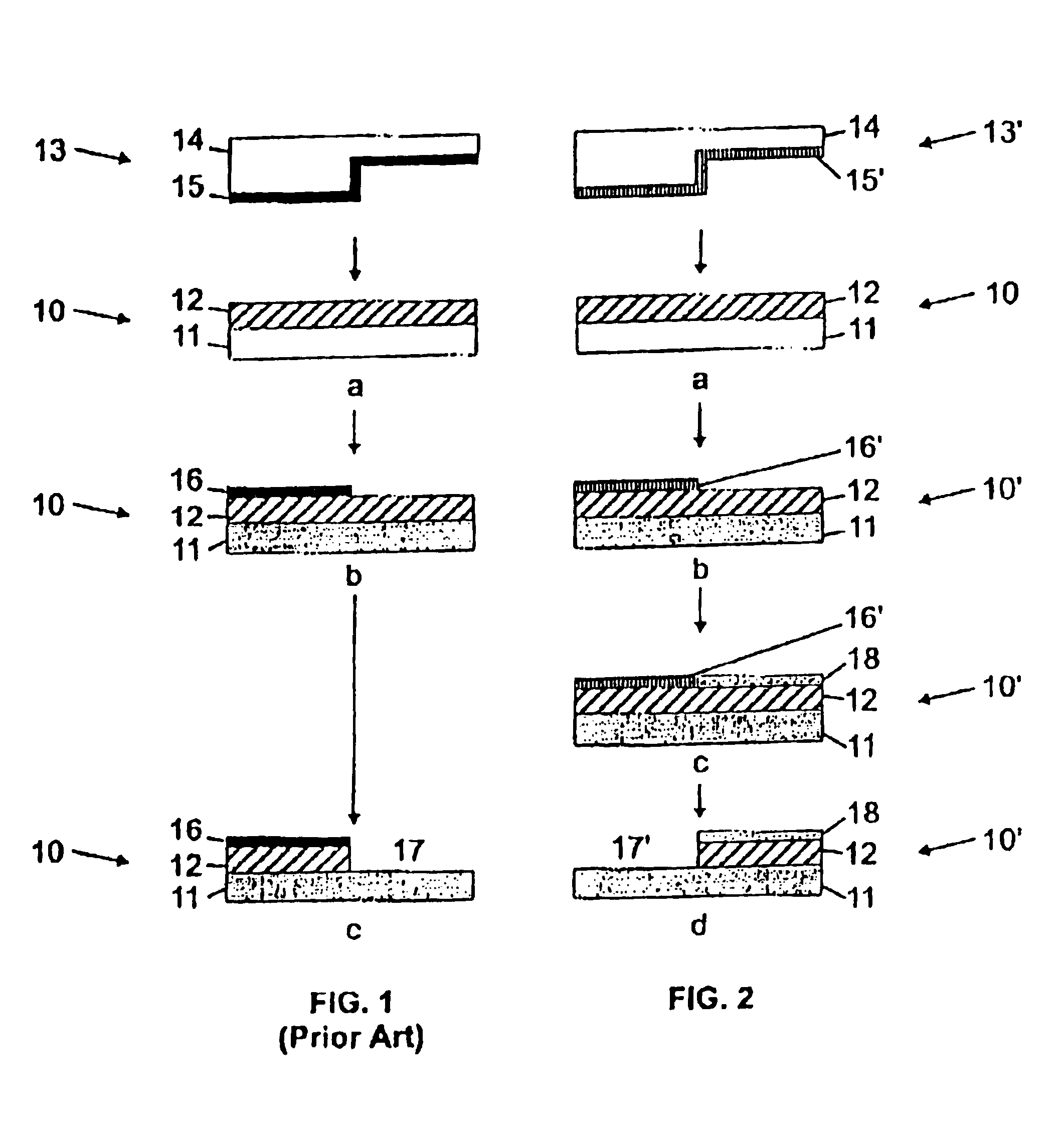 Method of patterning the surface of an article using positive microcontact printing