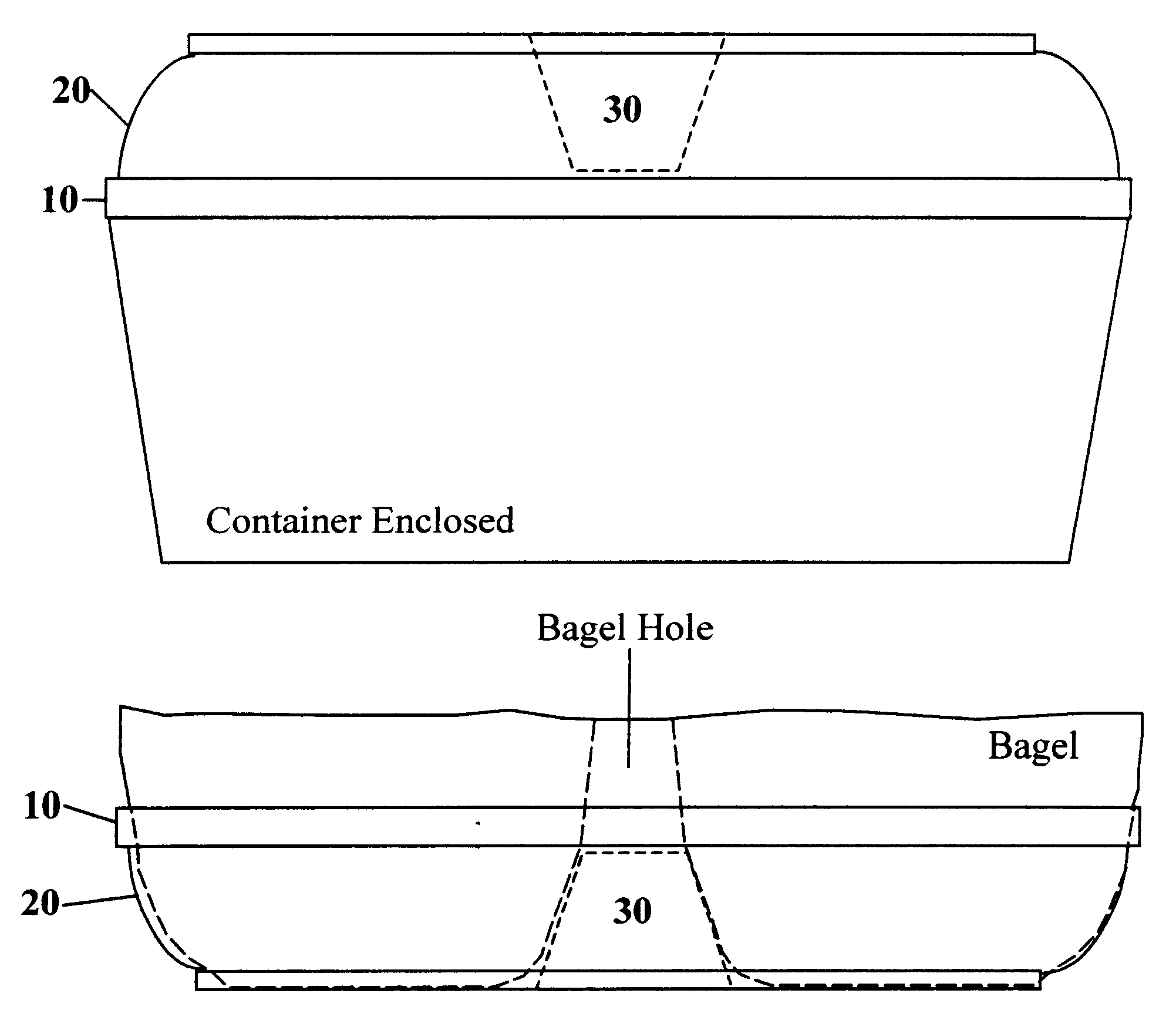Container lid and bagel holder