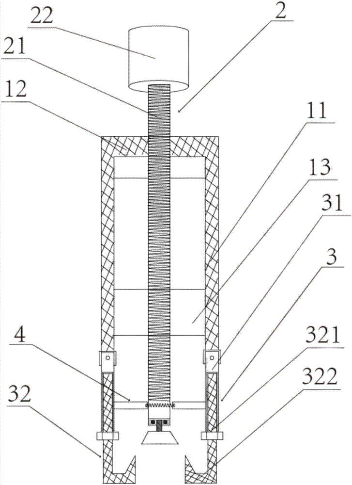 Drawing-type ring-network-cabinet-cable T-type head disassembling device