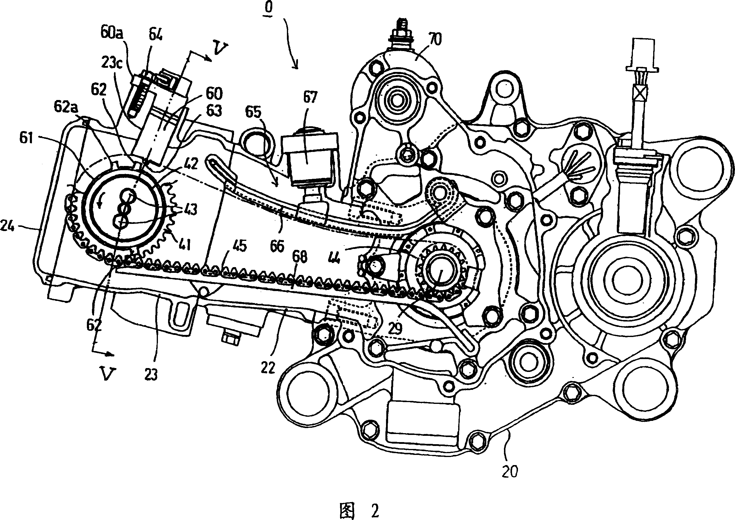 Cam shaft angle sensor mounting structure of IC engine