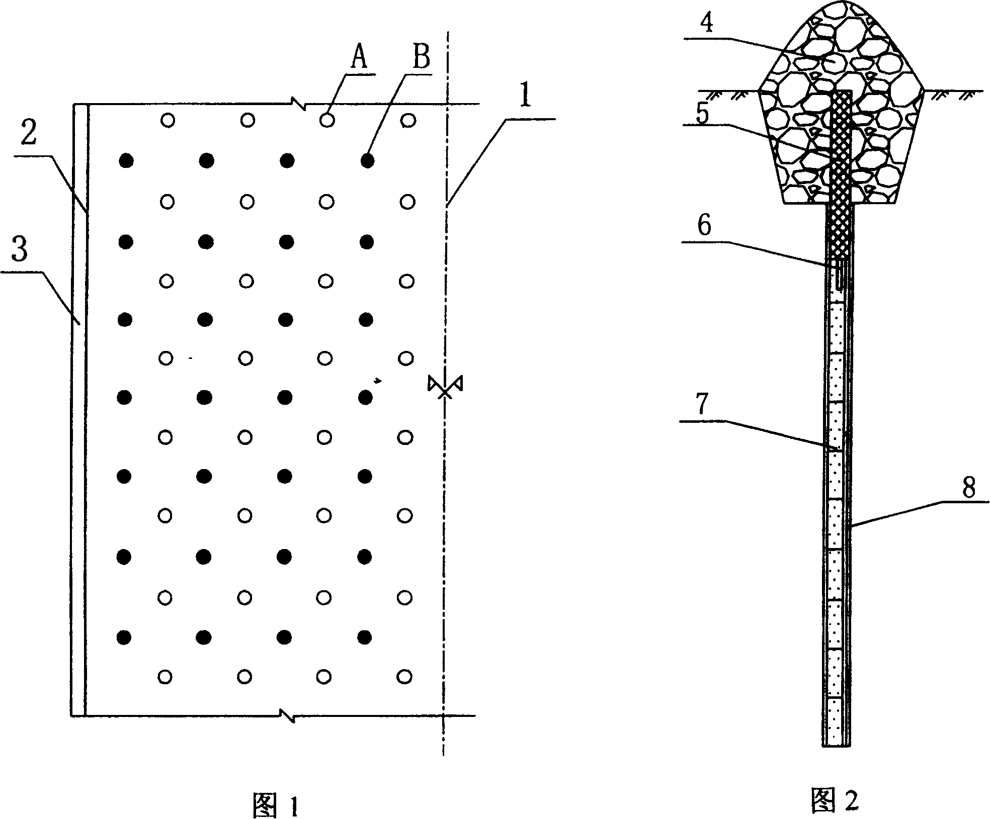 Synchronous blast-enlarging treatment method for liquified soil foundation of highway