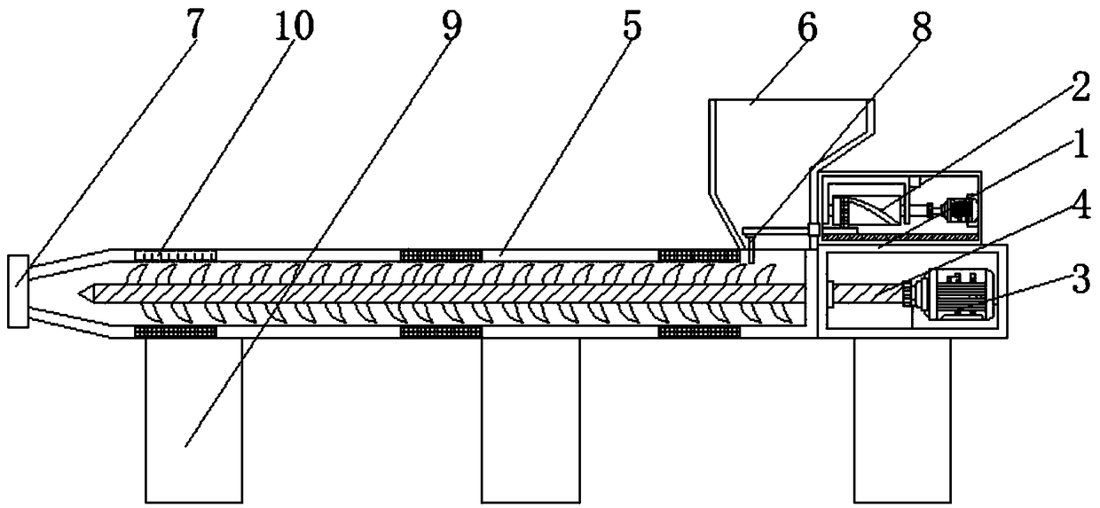 Product connection line extrusion device