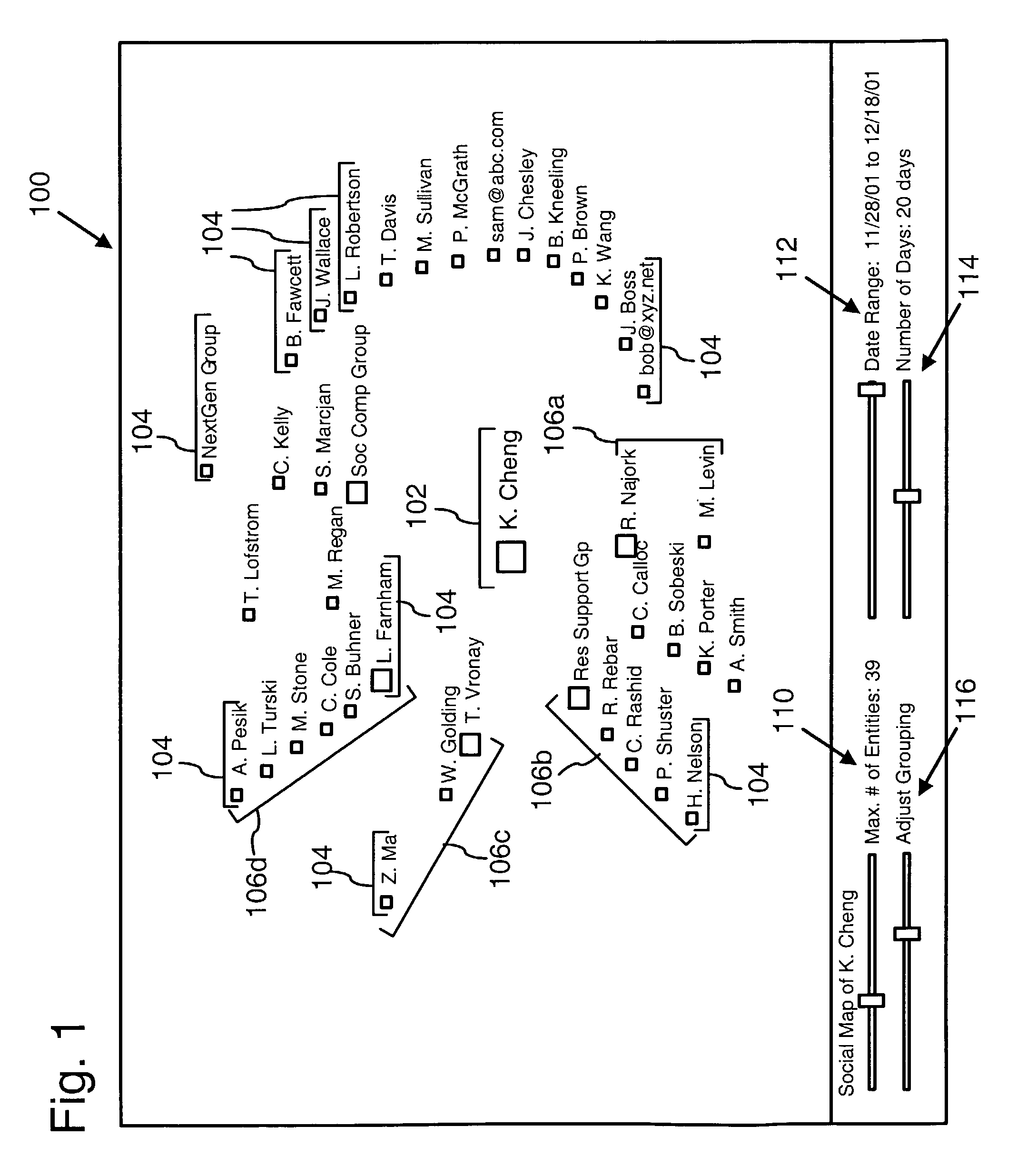 Social mapping of contacts from computer communication information