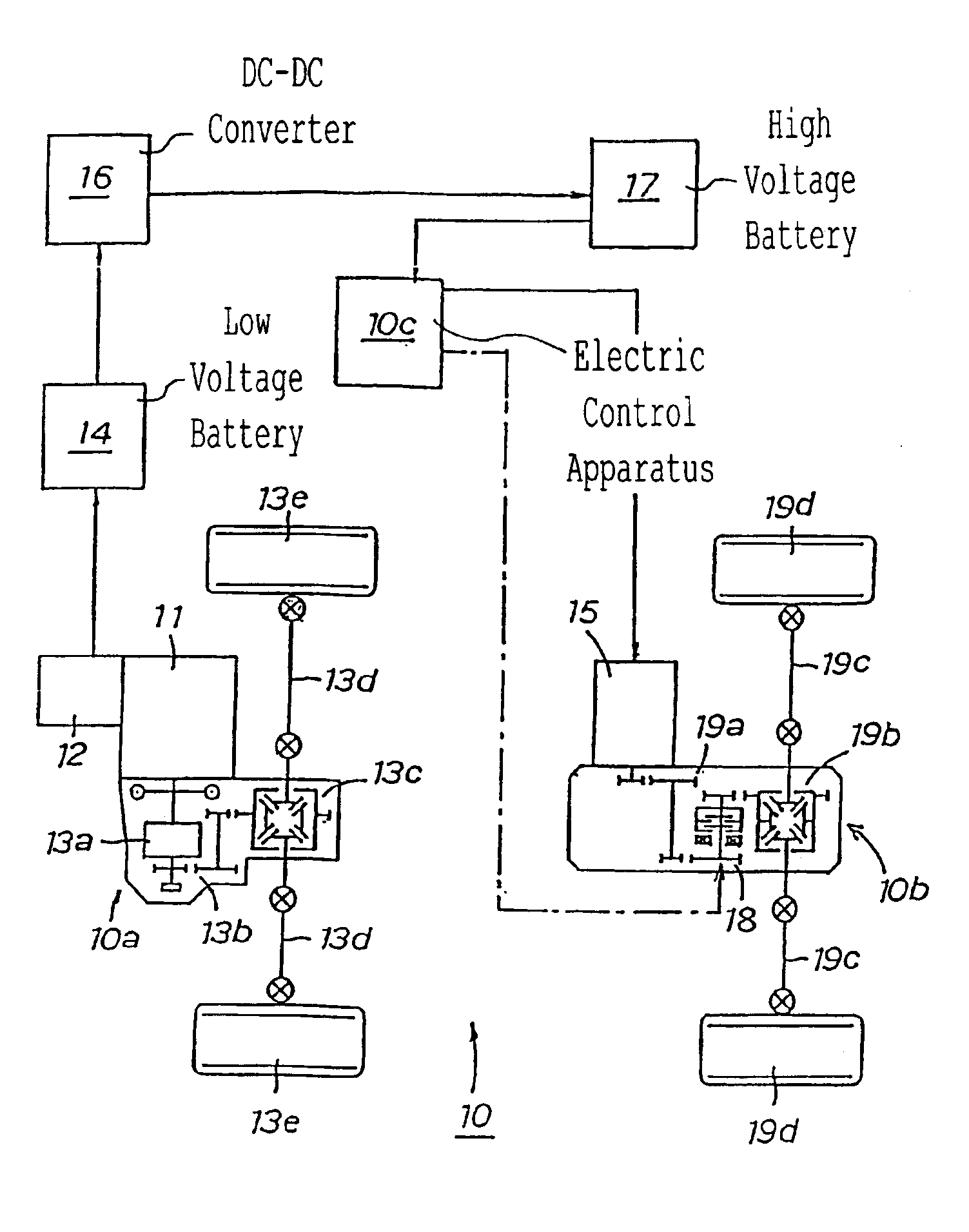 Drive system for automotive vehicle of front-and-rear wheel drive type