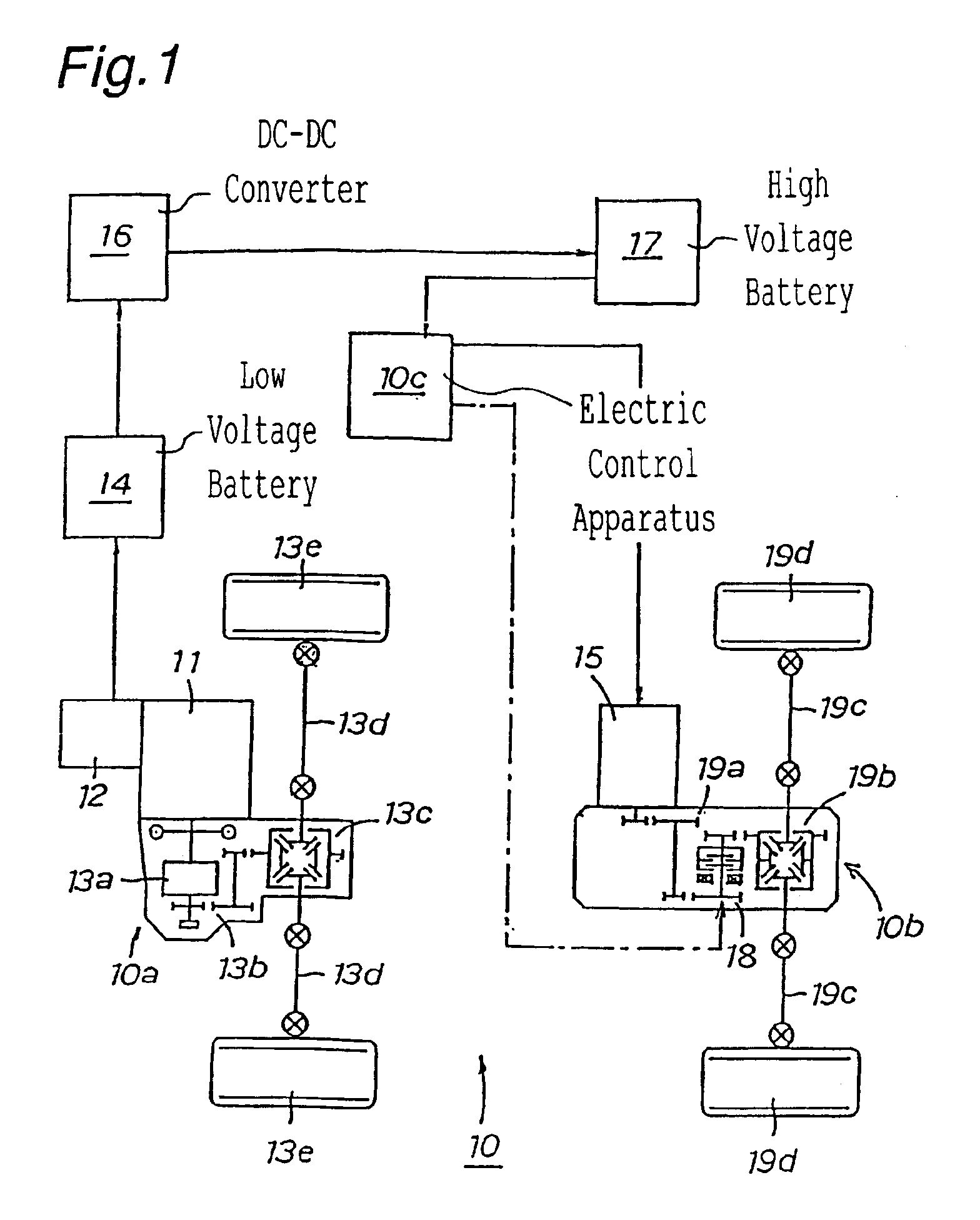 Drive system for automotive vehicle of front-and-rear wheel drive type