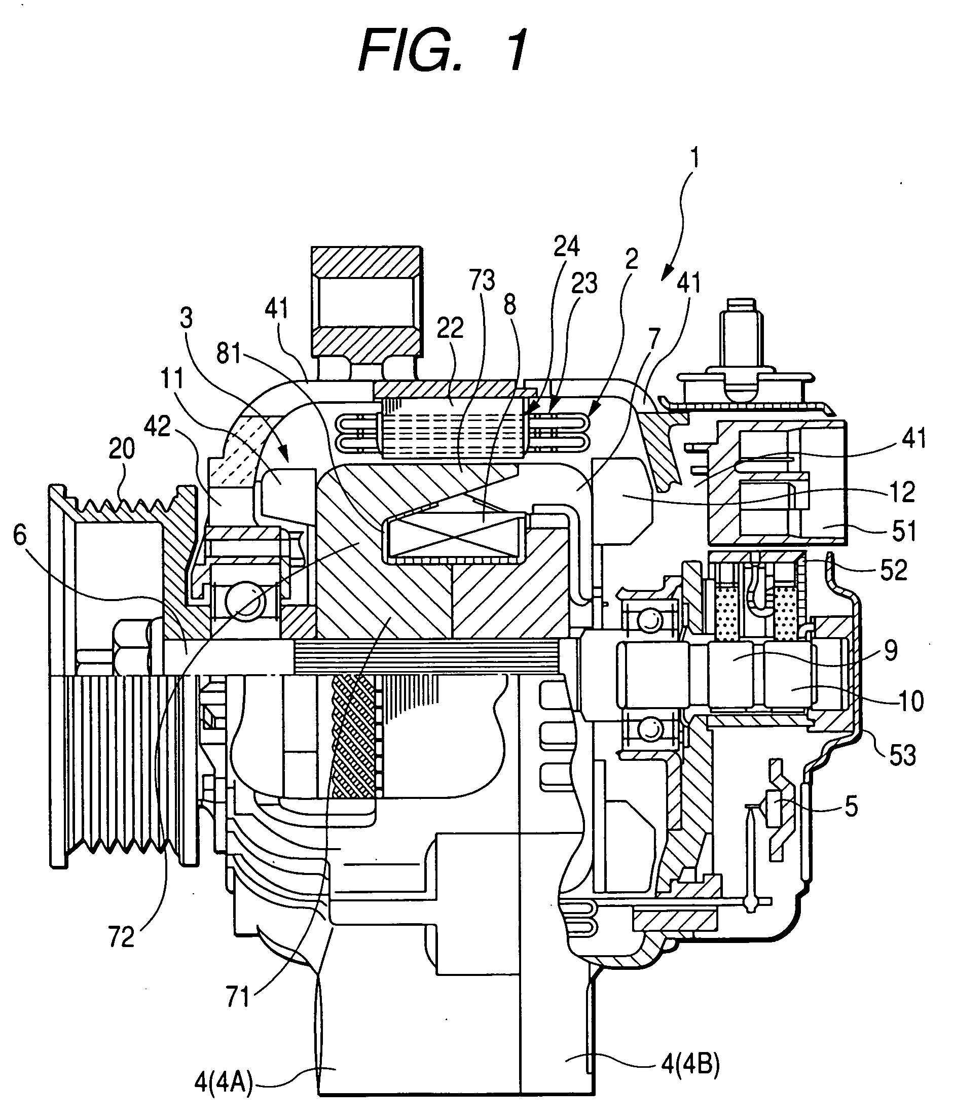 Structure of automotive alternator