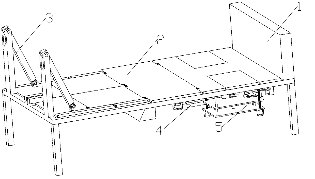 A multi-joint auxiliary exercise bed