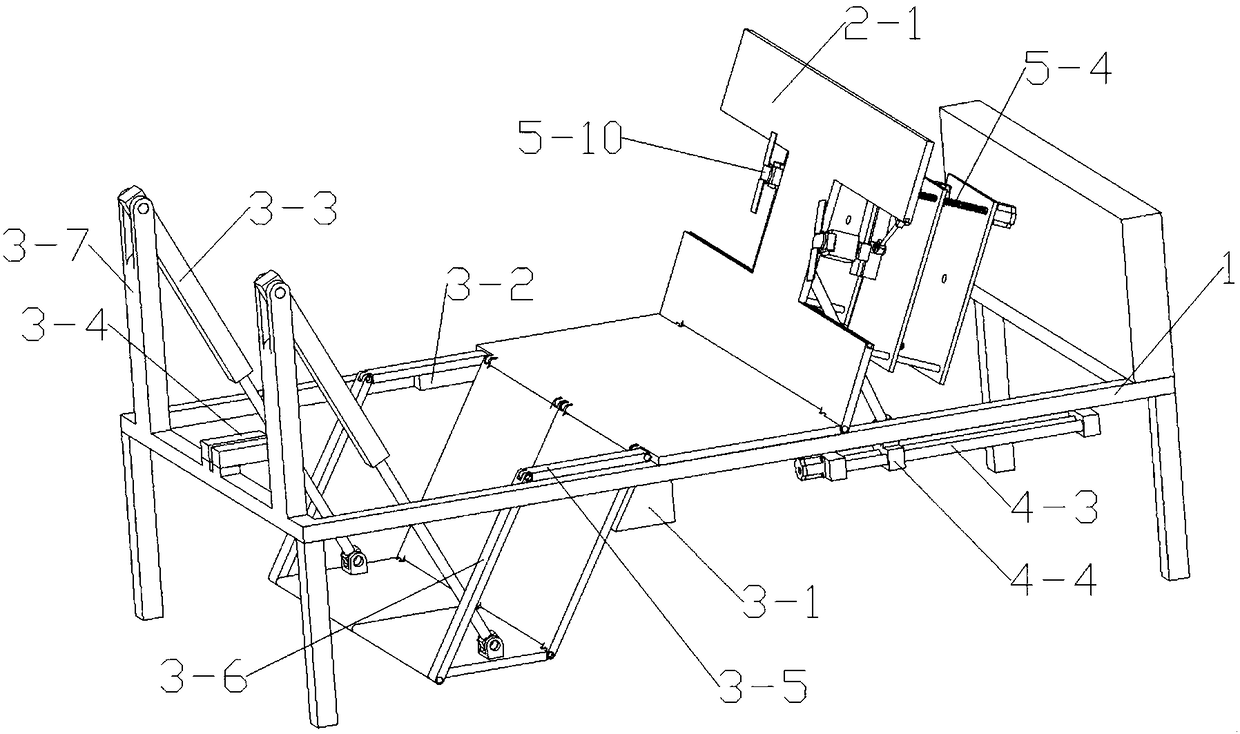 A multi-joint auxiliary exercise bed