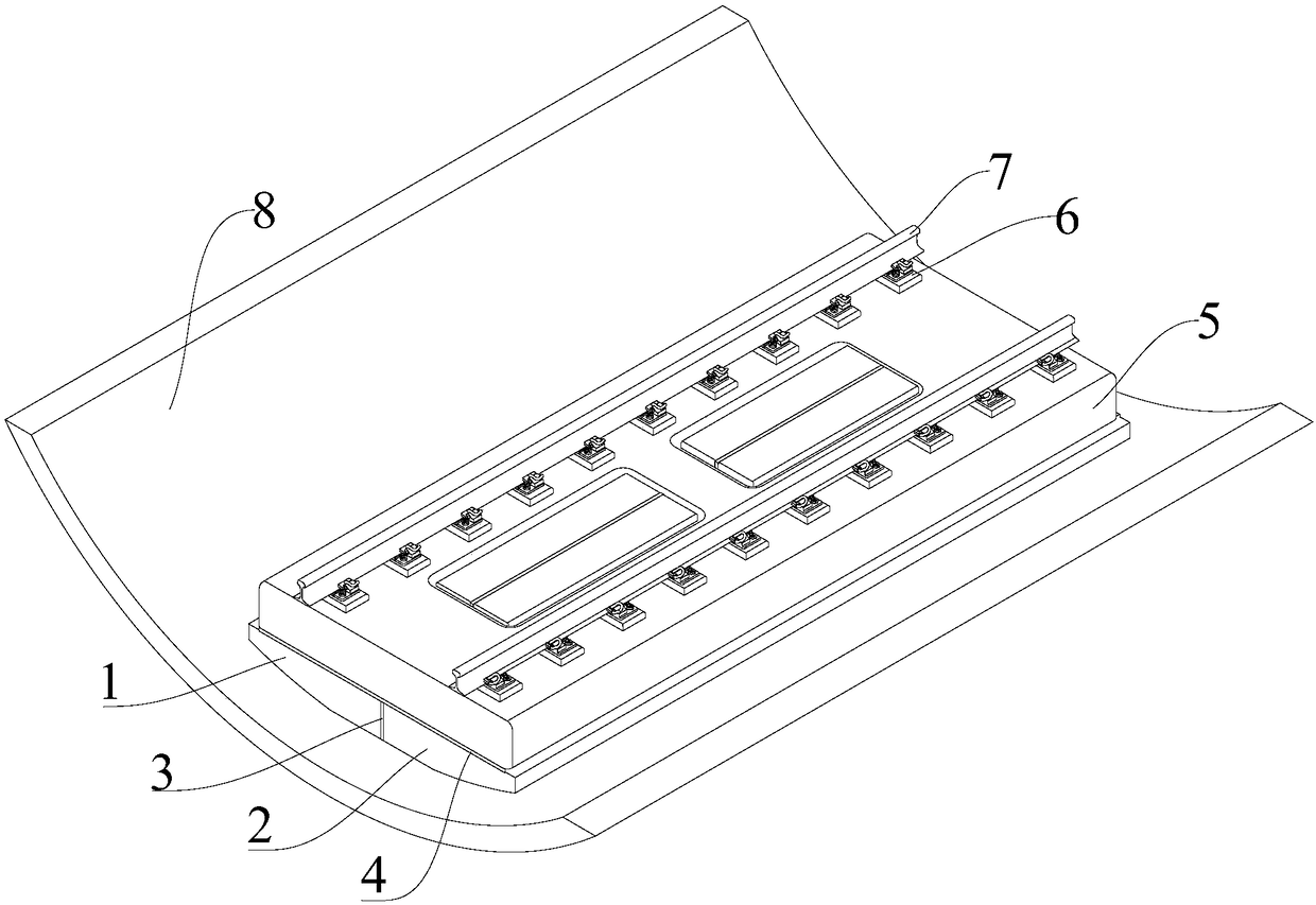 Prefabricated integral assembled type track for shield tunnel and construction method