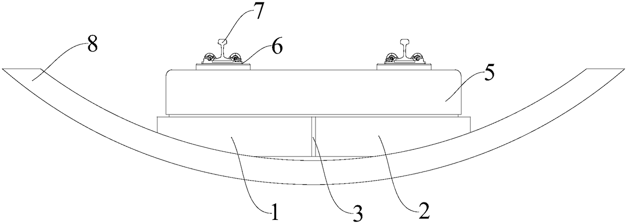 Prefabricated integral assembled type track for shield tunnel and construction method