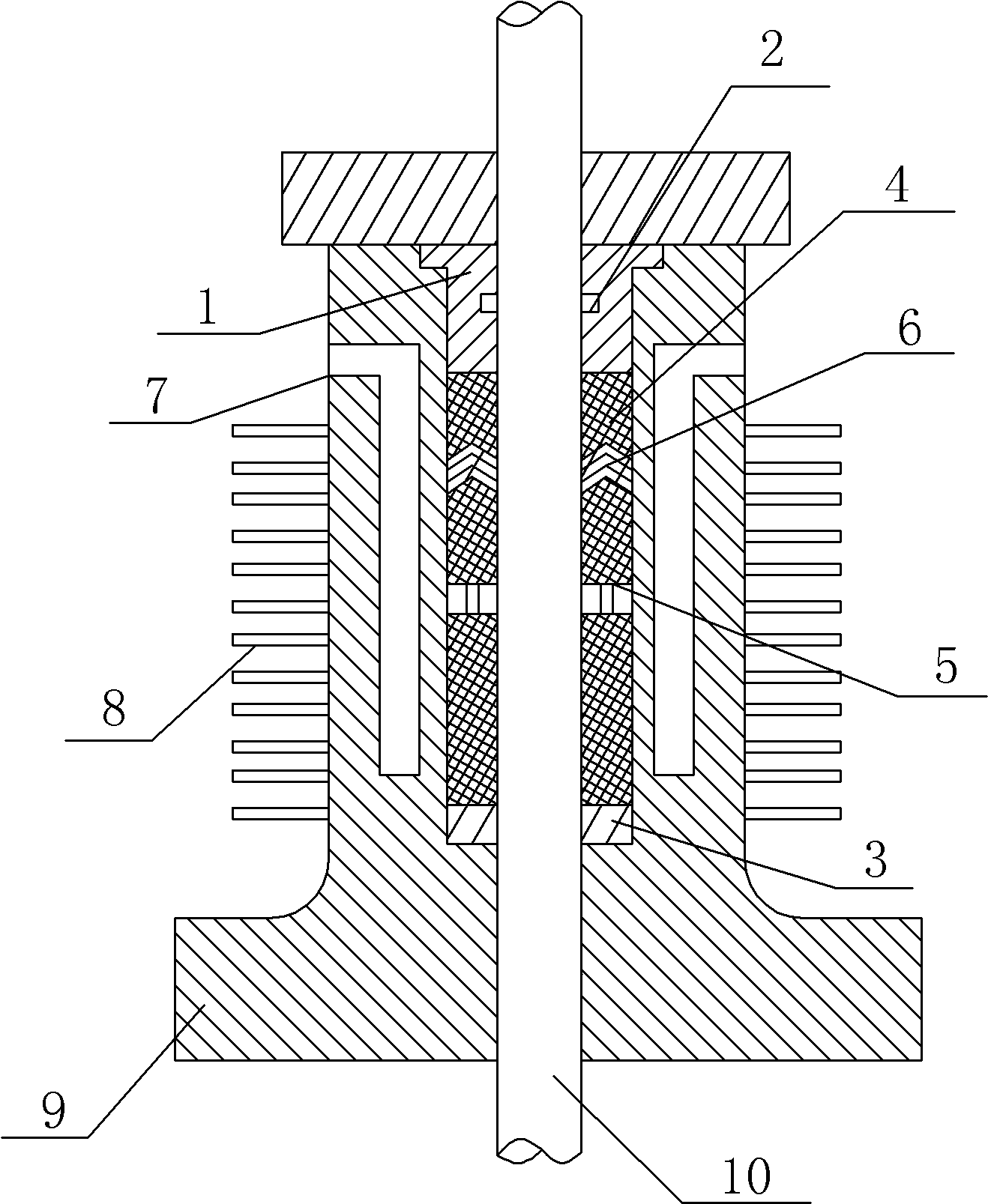 High-temperature and high-pressure valve packing sealing structure