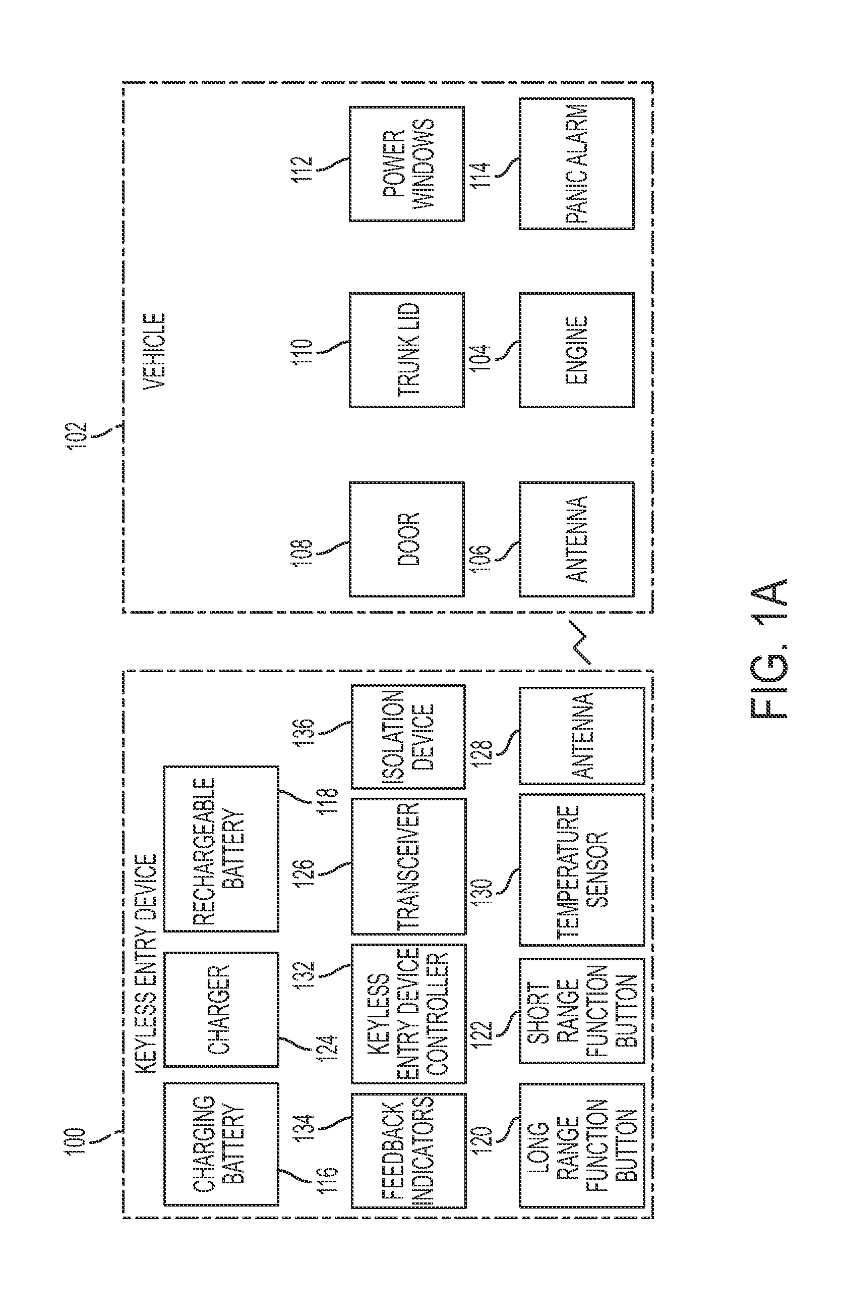 Keyless entry device and method for powering the keyless entry device