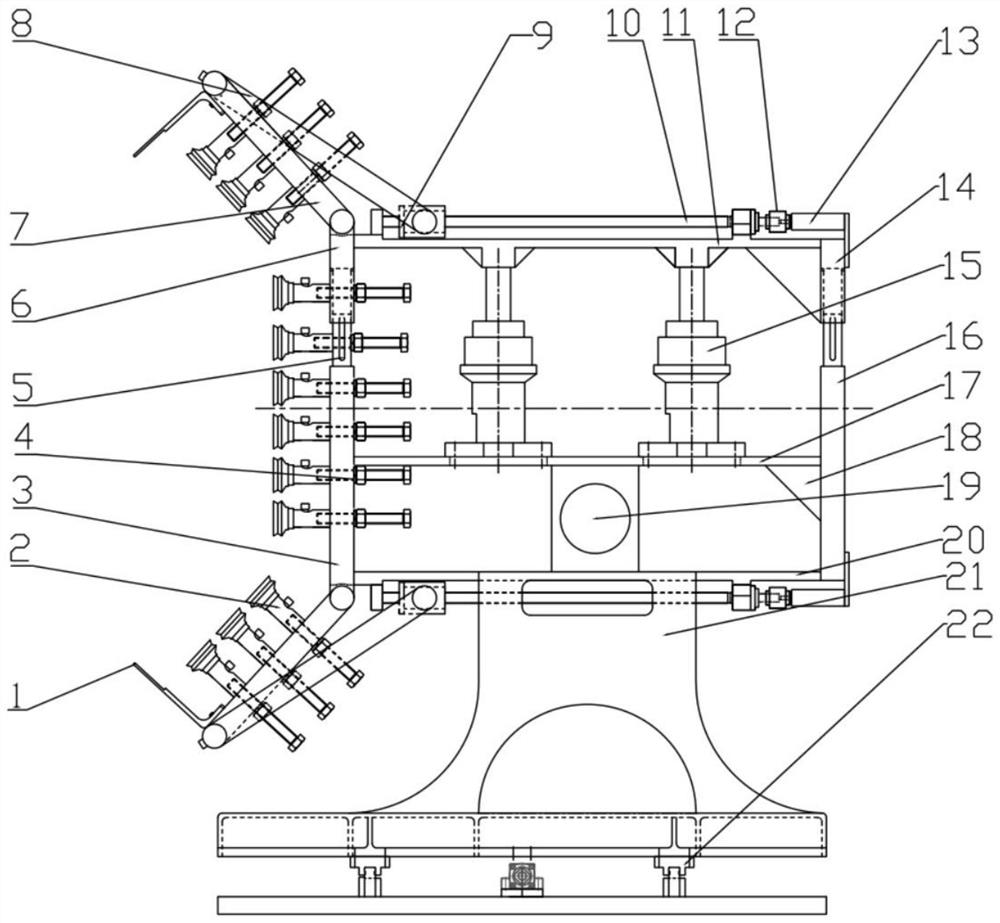 A bow-shaped cardboard automatic flexible tooling