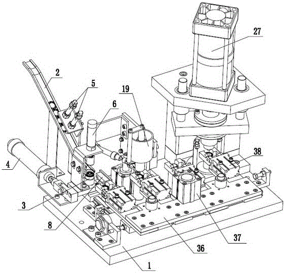 An automatic assembly device and assembly method for a planar thrust cage