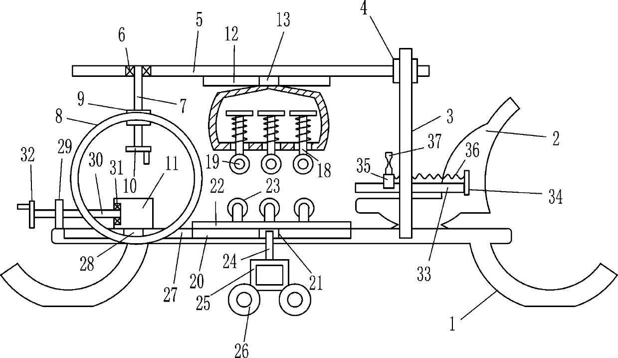 A medical massage device for paralyzed patients