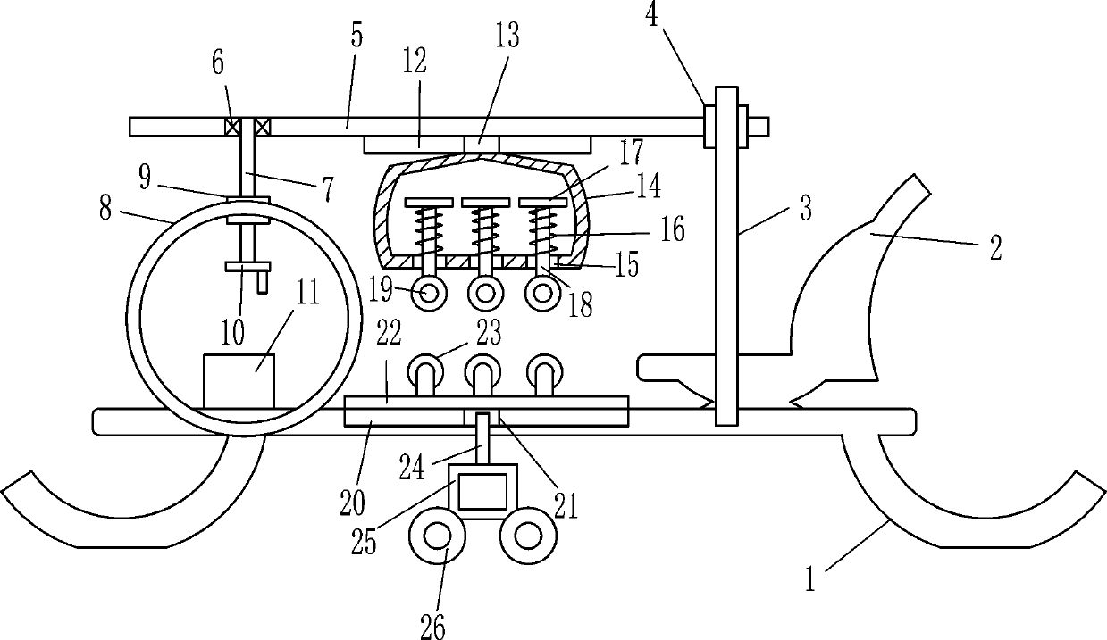 A medical massage device for paralyzed patients