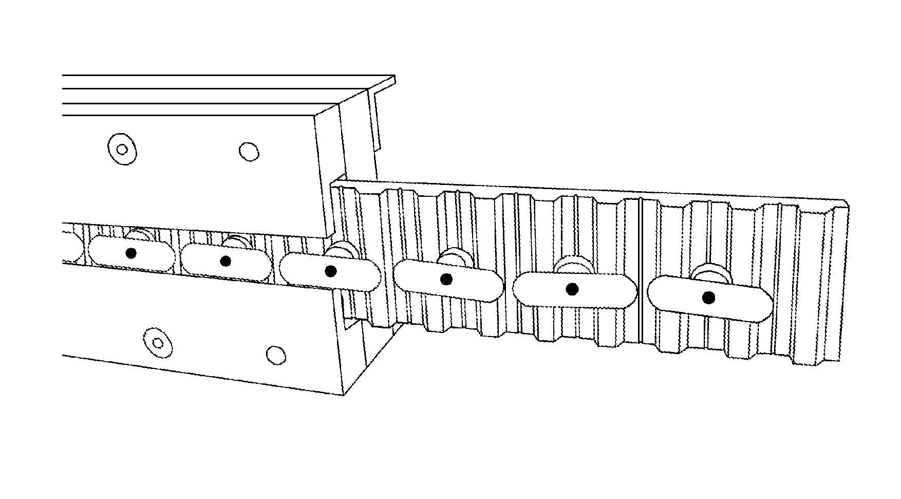 Inverted vacuum belt conveyor system