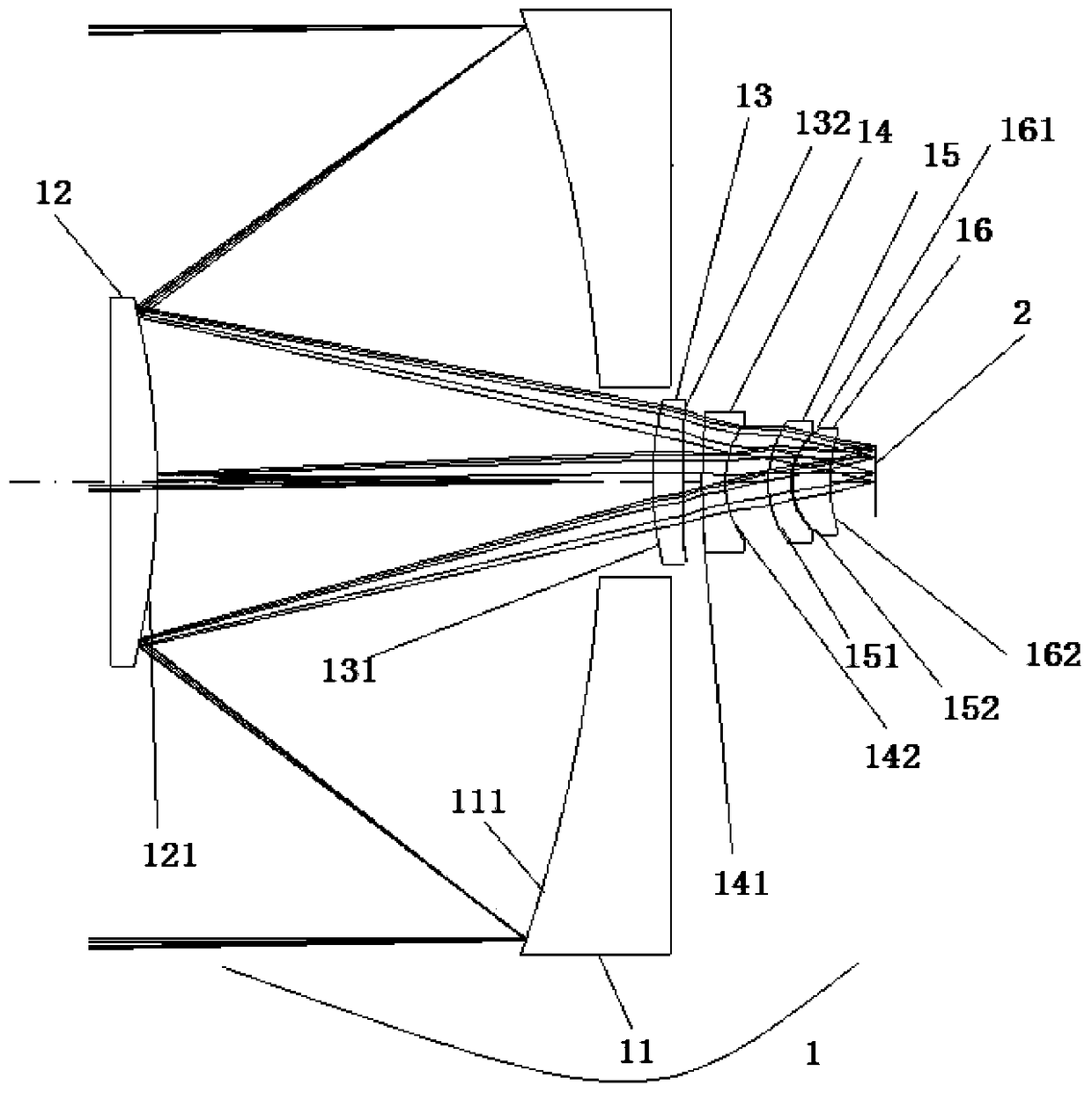 Star sensor optical imaging system for attitude determination of deep space exploration vehicle