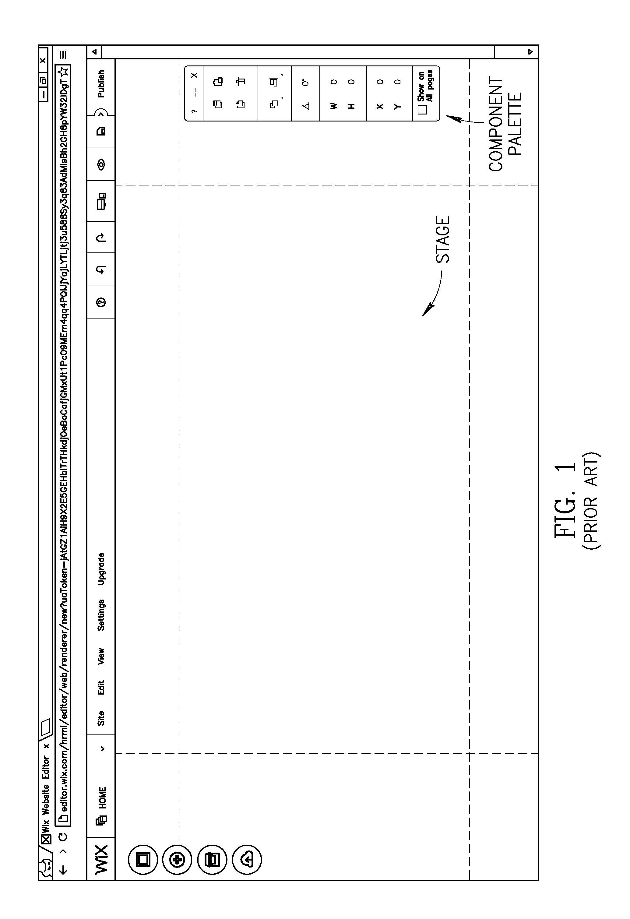 System and method for the generation of an adaptive user interface in a website building system