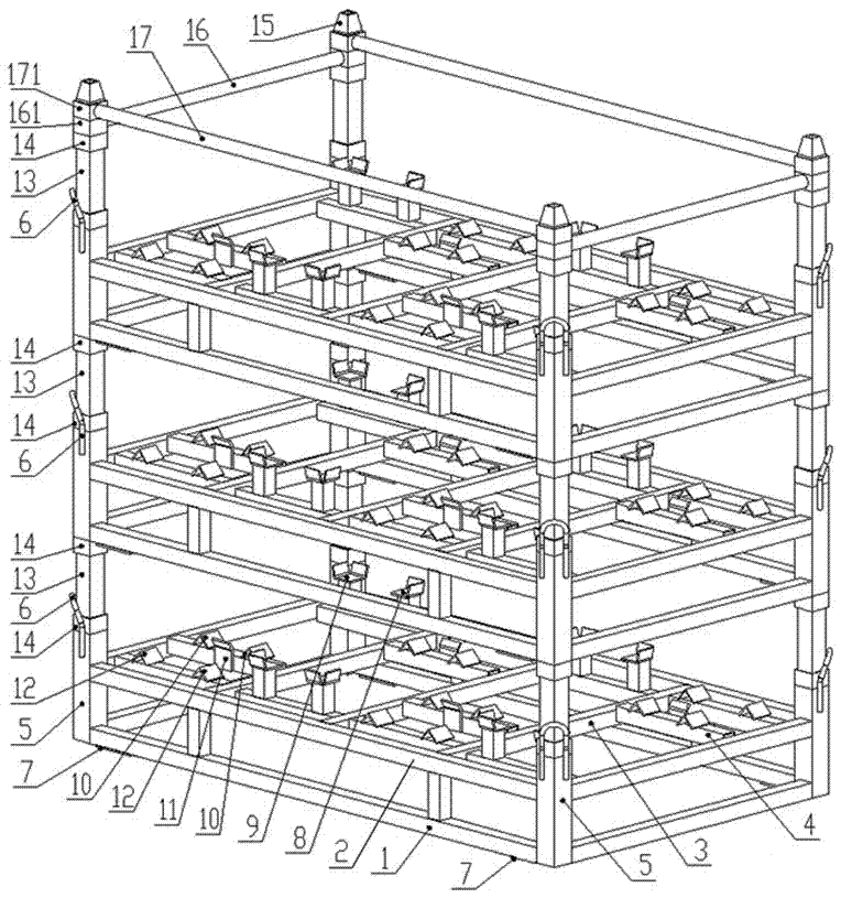 Combination stacker for forklift gearbox transport